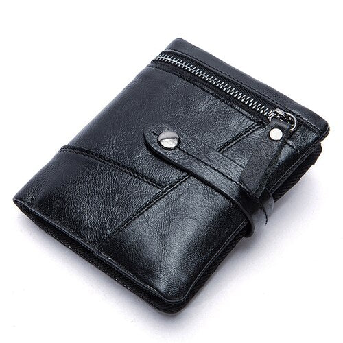 Men's leather wallet with coin purse and flap Ernest Chestnut | Acciaio®