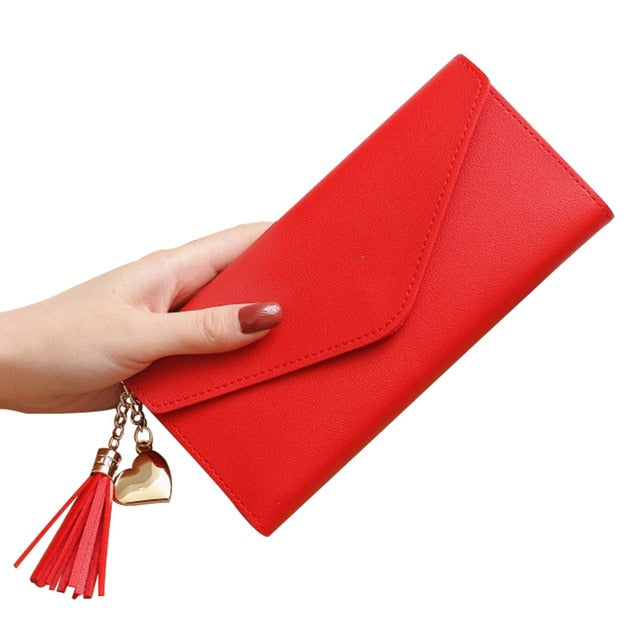 2020 Fashion Women's Wallets Simple Zipper Purses Envelop Long Wallet Women Long Section Clutch Wallet Soft PU Leather Money Bag