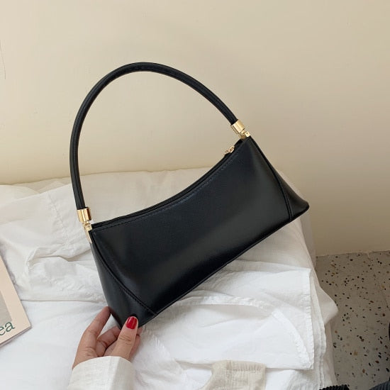 Solid Color PU Leather Handbags For Women 2020 Shoulder Bag Female Small Elegant Totes Lady Handbag Luxury Hand Bag