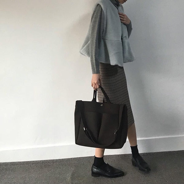 2020 new Pu Leather laptop Bag Simple Handbags Famous Brands Women Shoulder Bag Casual Big Tote Vintage Ladies Crossbody Bags